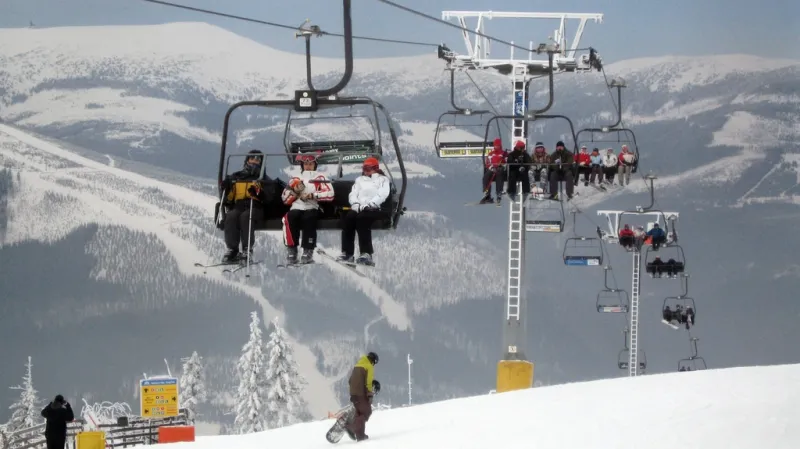 Lyžování ve Špindlerově Mlýně