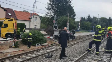 Srážka vlaku s kamionem