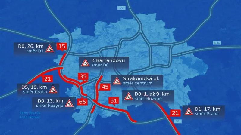 Zácpy na Pražském okruhu