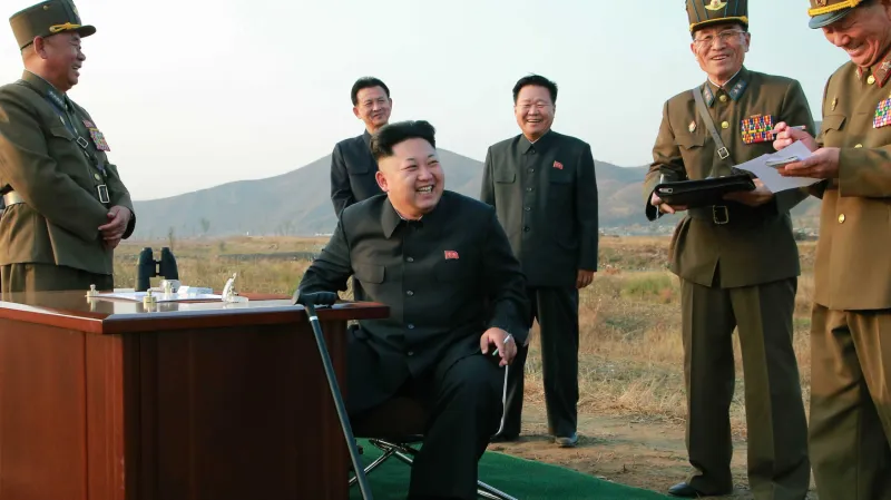 Kim Čong-un v roli pozorovatele