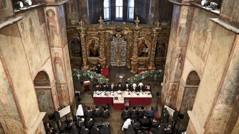 Pravoslavný synod v kyjevské katedrále svaté Sofie