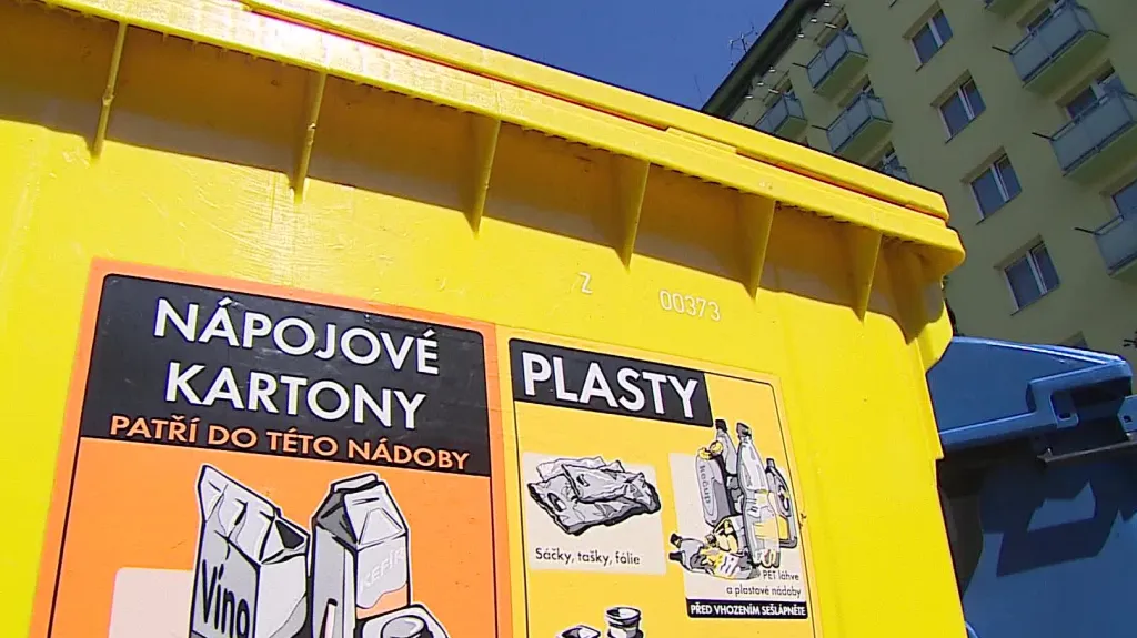 Kontejner na třídění plastů