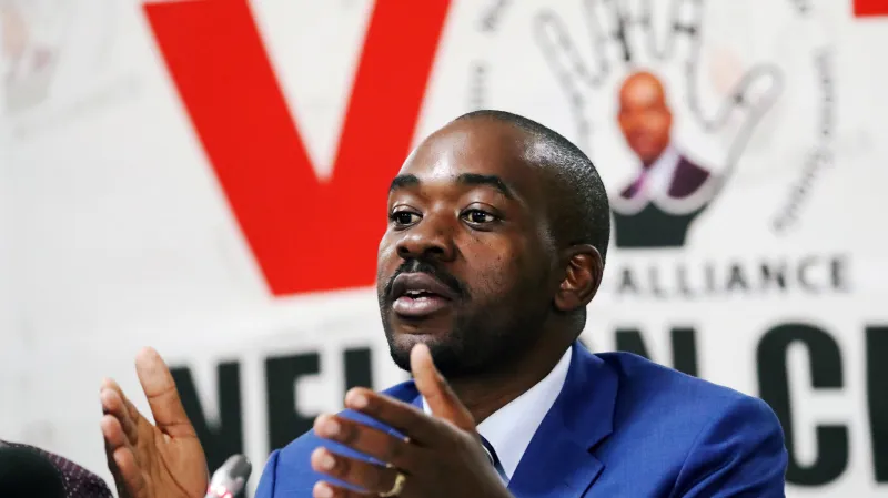 Opoziční lídr Nelson Chamisa