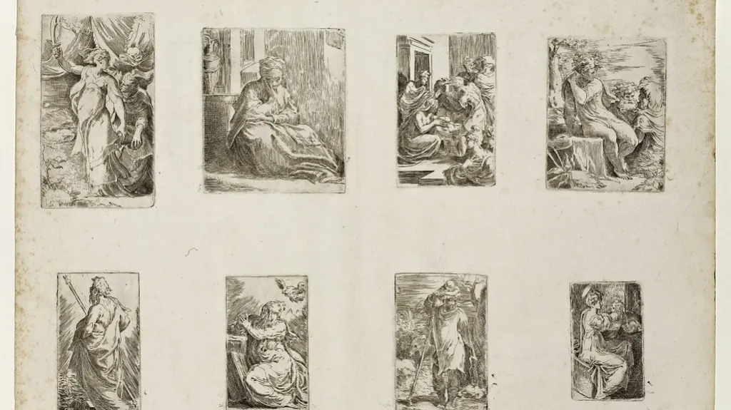 Rytiny umělce Parmigianina