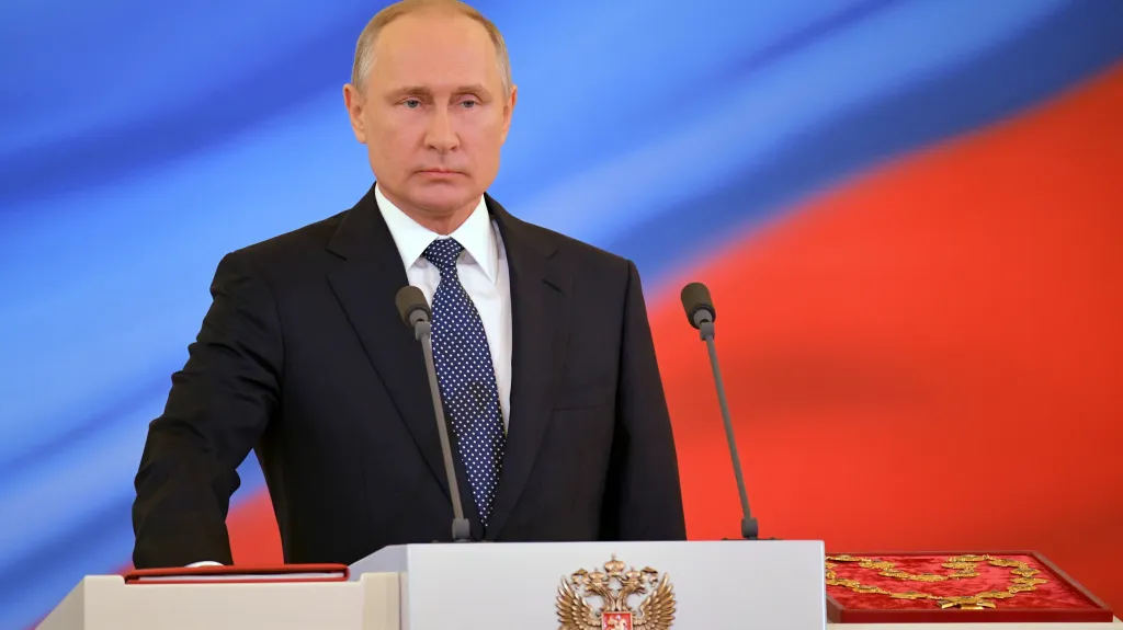 Putin při inauguraci v Kremlu
