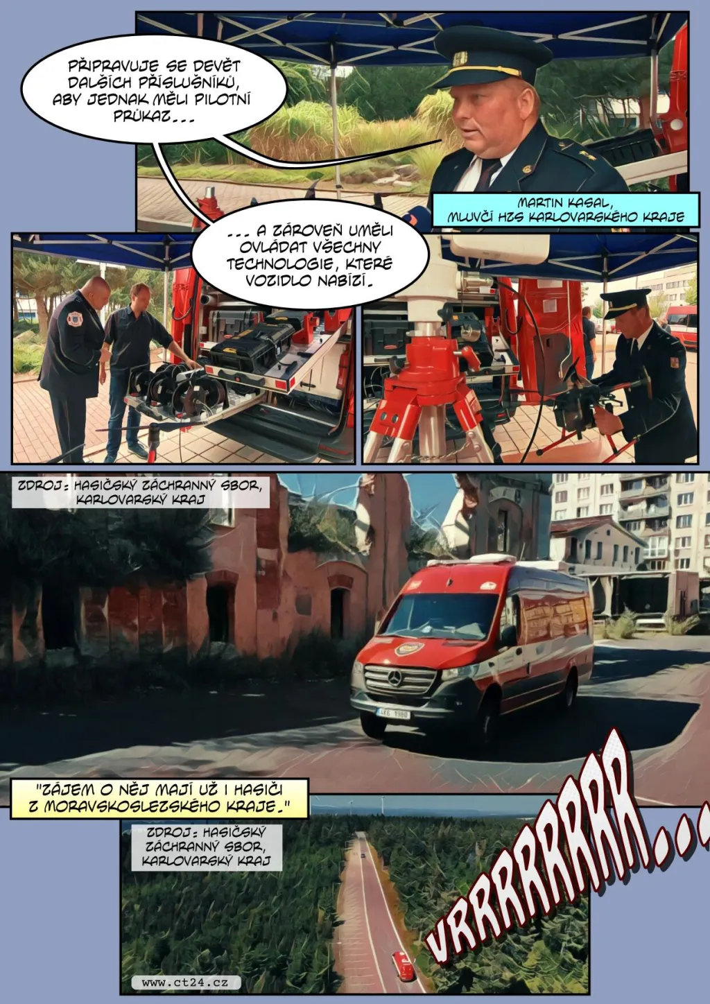 Záchranářům na Karlovarsku pomáhají drony. Ty jsou součástí unikátního zásahového vozu