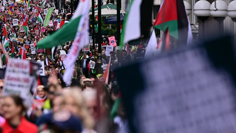 Pochod na podporu Palestiny v Londýně, 16. května 2026