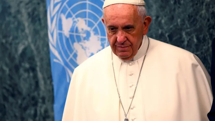 Papež František v sídle OSN