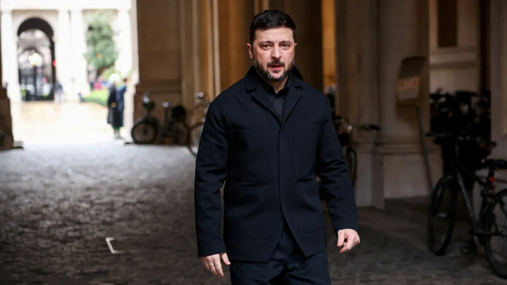 Ukrajinský prezident Volodymyr Zelenskyj na snímku z 8. prosince