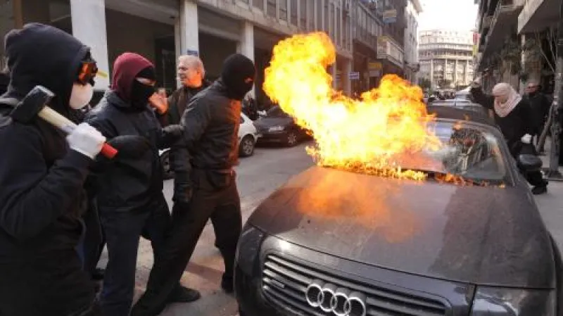 Nepokoje během řecké stávky