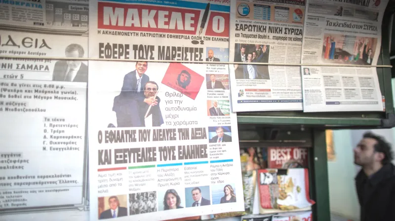 Tisk píše o vítězství SYRIZY