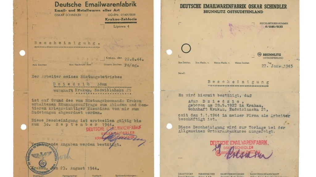 Dražené dopisy Oskara Schindlera