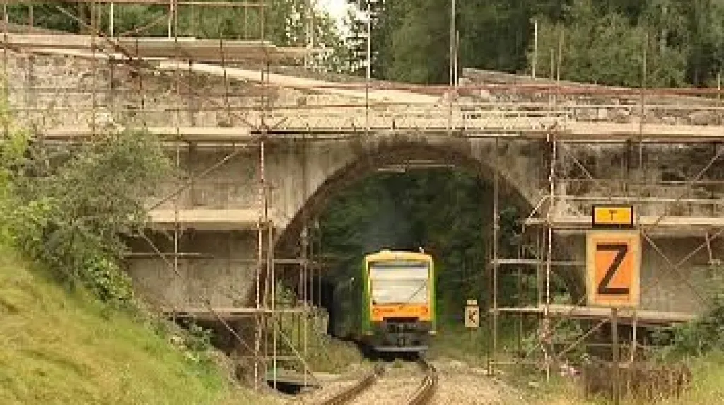 Oprava mostu v Železné Rudě