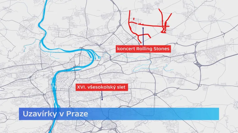 Uzavírky kvůli mimořádným akcím v Praze