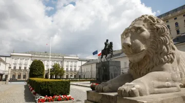 Prezidentský palác ve Varšavě na snímku z roku 2020