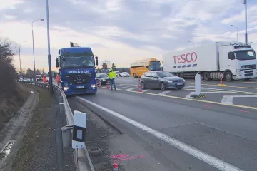 Modernizace D1 pokračuje, u Mirošovic se jezdí jen jedním pruhem