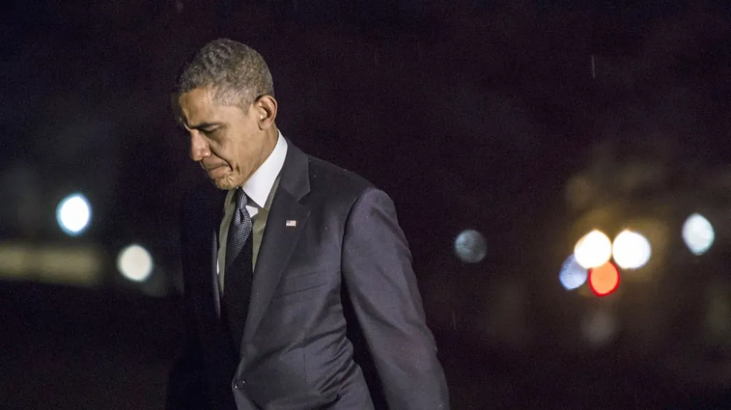 Barack Obama po setkání s pozůstalými obětí střelby v newtownské škole