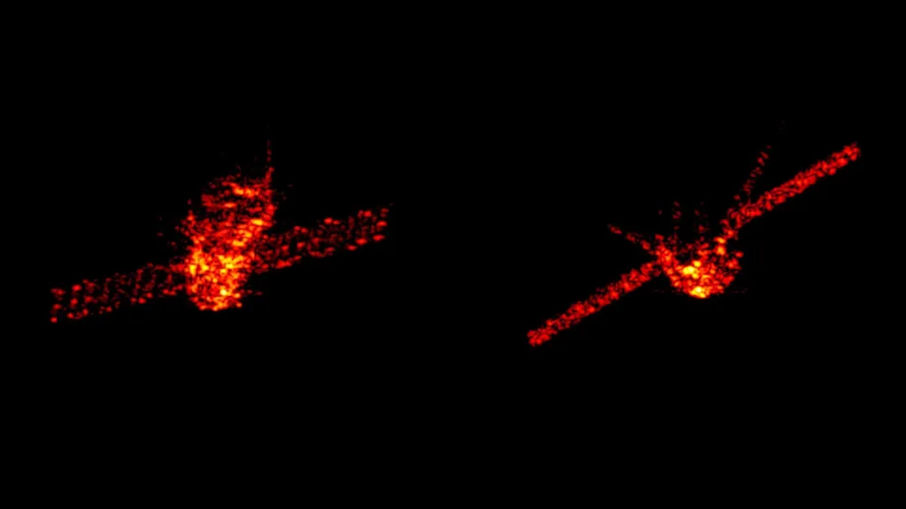 Nebeský palác zobrazený pomocí přístroje Tracking and Imaging Radar