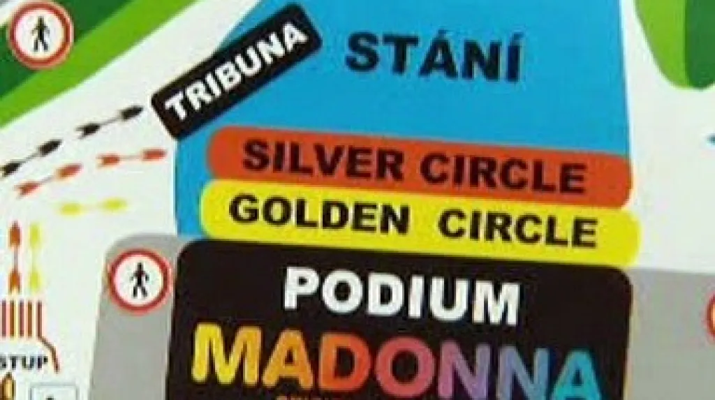 Přípravy na koncert Madonny