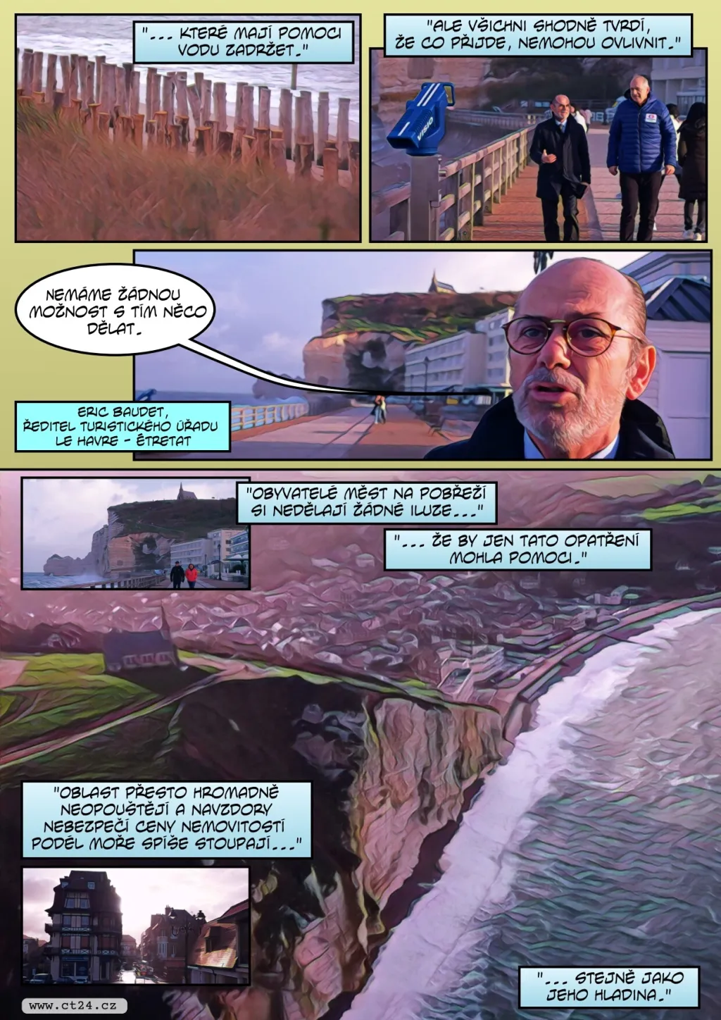 Polovina normandského pobřeží zmizí pod vodou, ukazuje nová studie