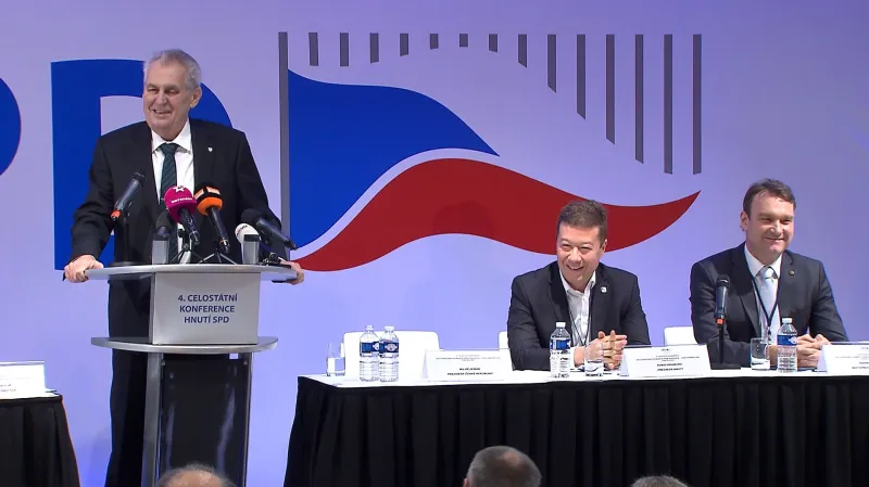 Miloš Zeman na sněmu SPD