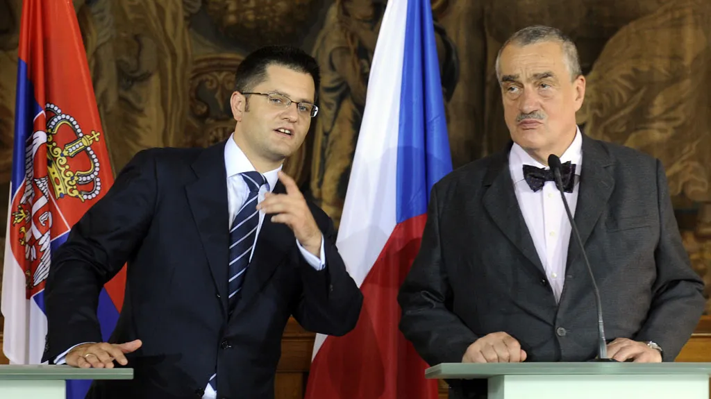 Ministři zahraničí Karel Schwarzenberg a Vuk Jeremič