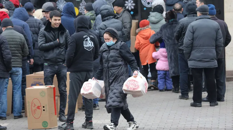 V sobotu v Almaty otevřely některé obchody