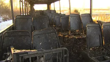 Vyhořelý autobus