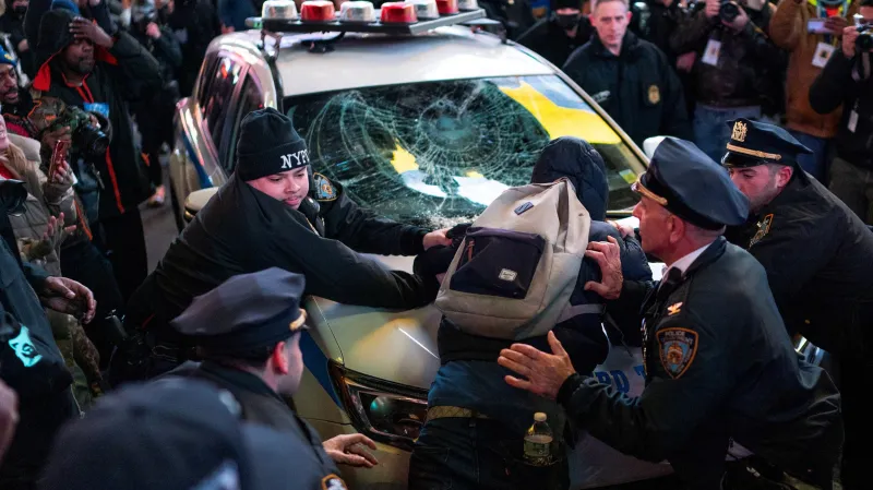 Protesty na newyorském Times Square