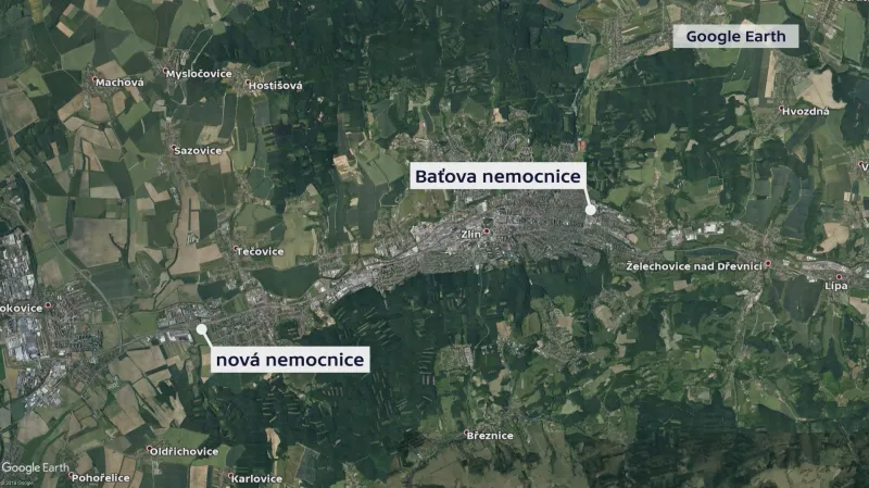 Nová nemocnice by měla stát na opačném konci města