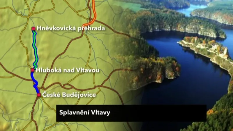 Nový úsek splavněné Vltavy
