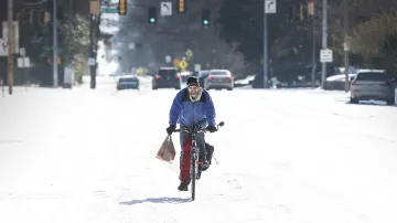 Následky zimního počasí ve městě Memphis ve státu Tennessee