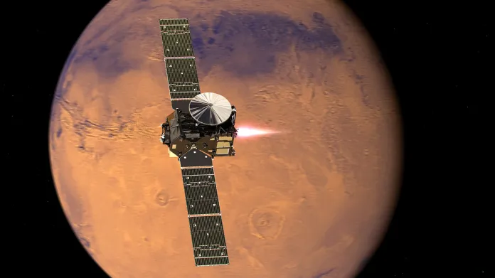 K povrchu rudé planety by měla sonda dorazit 19. října 2016 a s pomocí přistávacího modulu vstoupit do gravitačního pole Marsu.