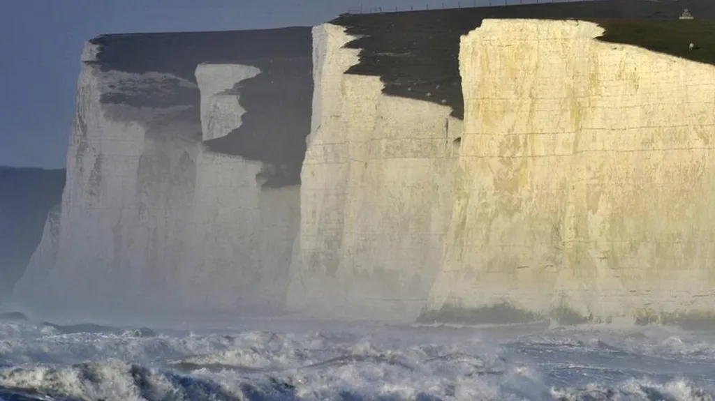 Útesy Beachy Head v prosinci 2011