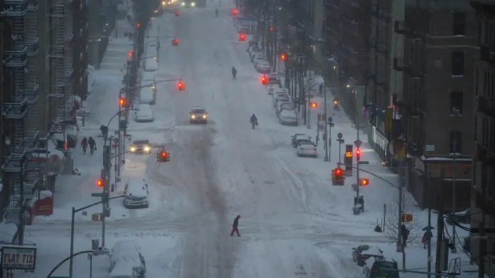 New York zasáhla silná sněhová bouře