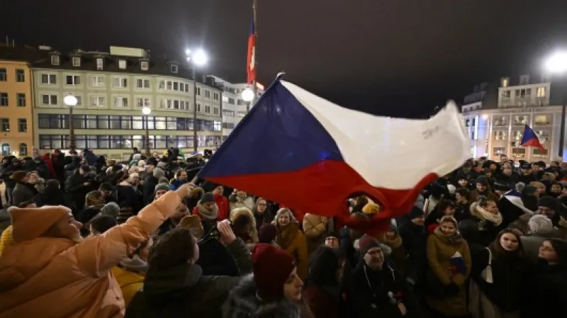 Podporovatelé Petra Pavla na Václavském náměstí