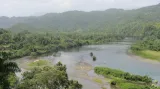 Řeka Rio Grande v jamajském národním parku Blue and John Crow Mountains