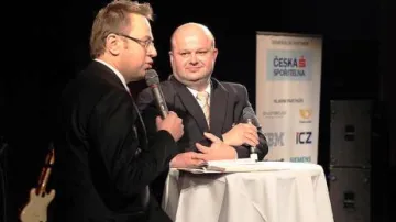 Václav Moravec a Martin Pecina na konferenci