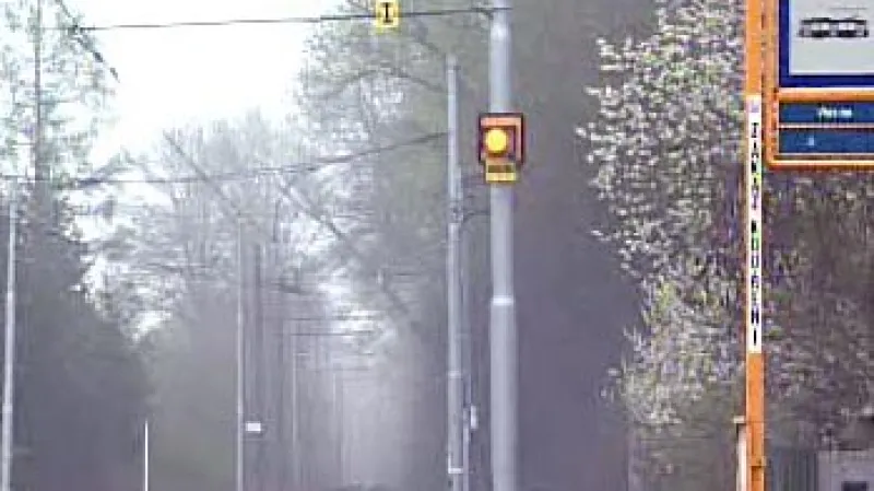 Výstražné světlo na jednokolejce v Ostravě