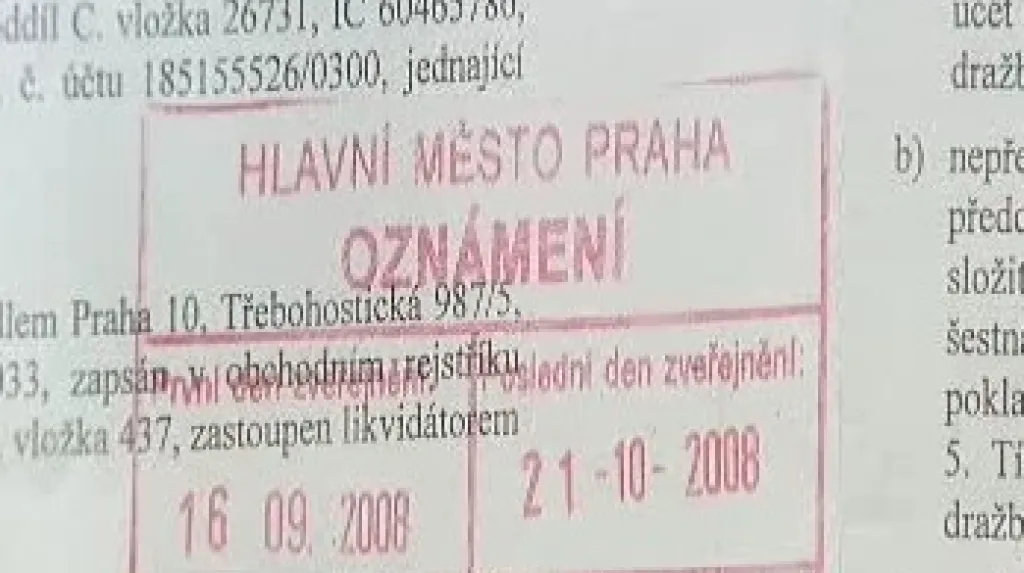 Dokument z katastru nemovitostí