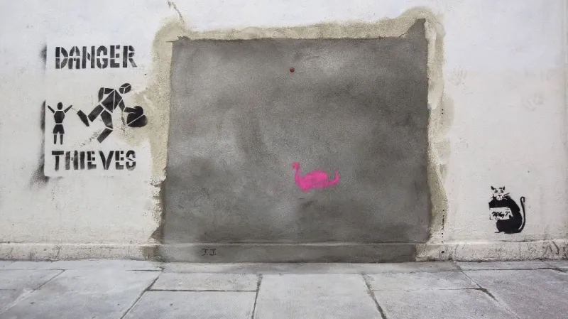 Původní místo Banksyho Slave Labour