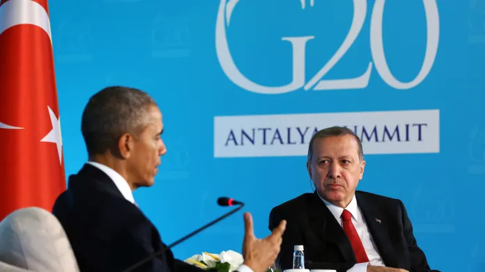 Barack Obama se svým tureckým protějškem Erdoganem