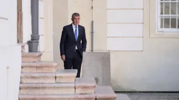 Předseda hnutí ANO Andrej Babiš na Pražském hradě