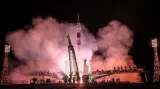 Start rakety nesoucí kosmickou loď Sojuz