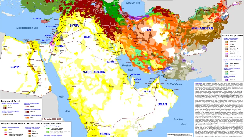 Národnosti na Blízkém východě