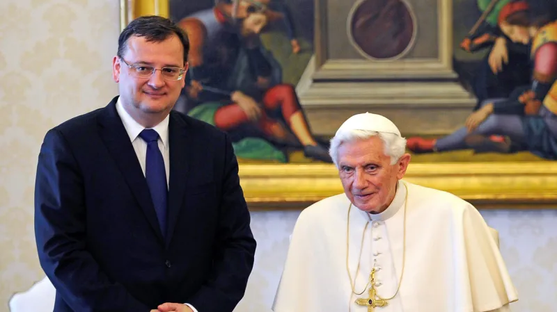 Petr Nečas a Benedikt XVI.