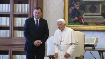 Petr Nečas a Benedikt XVI.