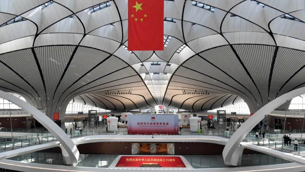 Nové čínské letiště Ta-sing