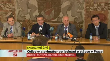 Brífink po jednání odborů s pražským primátorem
