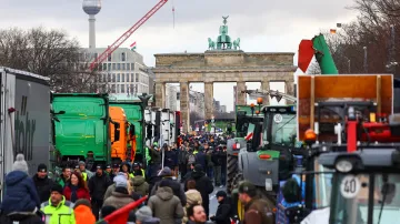 Protest zemědělců v Berlíně